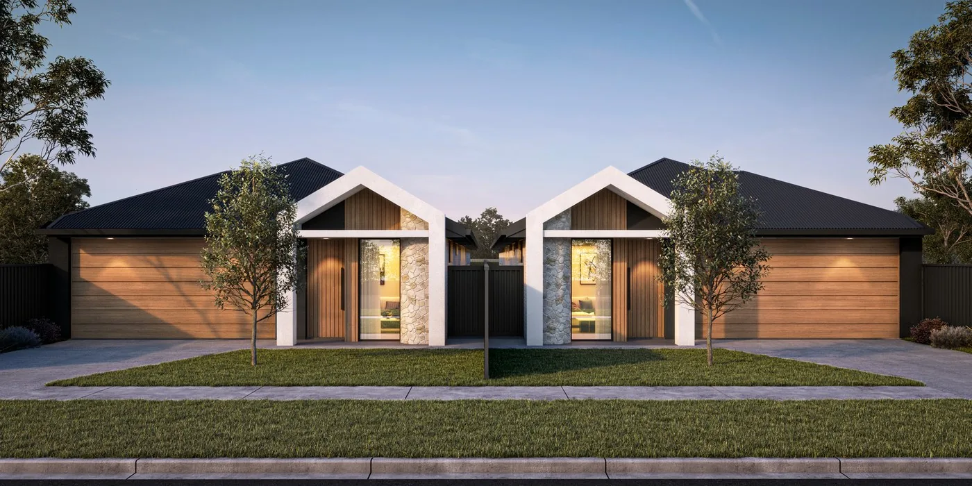 Riva19 residences at Semaphore Park, viewed from the rear pool terrace